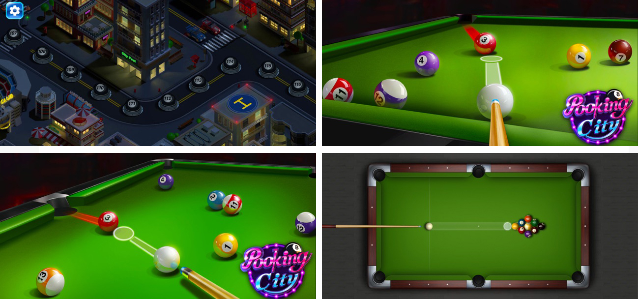 نمای بازی Pooking - Billiards City