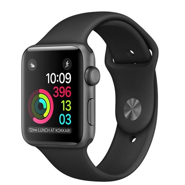 اپل واچ سری 2 گری اسپورت بند مشکی 42 میلیمتر