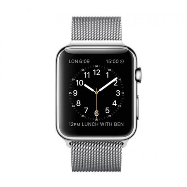  اپل واچ سری1 استیل کیس بند میلانز لوپ سیلور42mm
