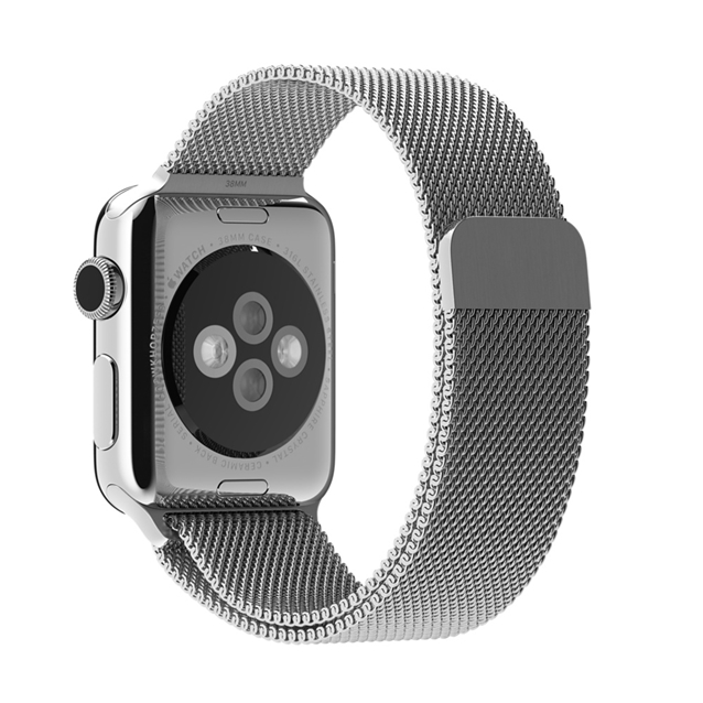  اپل واچ سری1 استیل کیس بند میلانز لوپ سیلور42mm