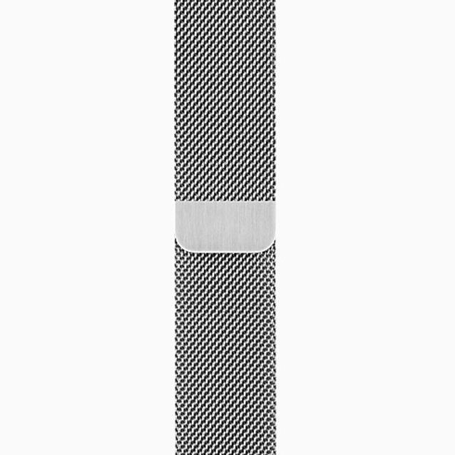 اپل واچ سری1 استیل کیس بند میلانز لوپ سیلور38mm