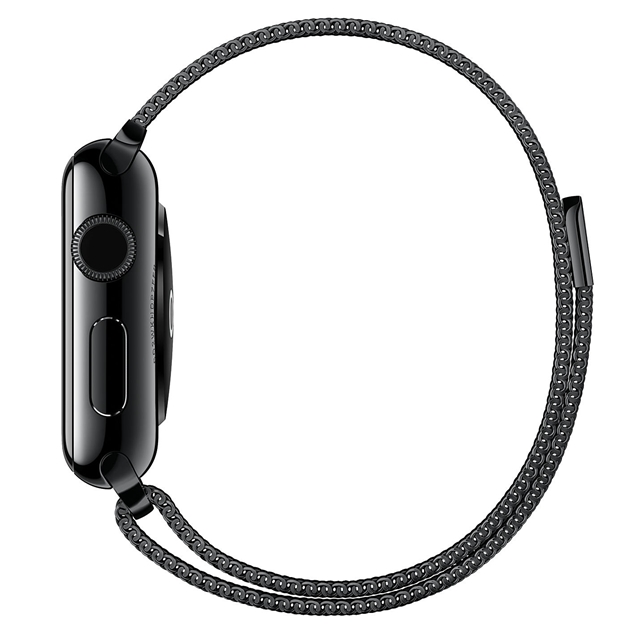  اپل واچ سری1 استیل کیس بند میلانز لوپ مشکی42mm