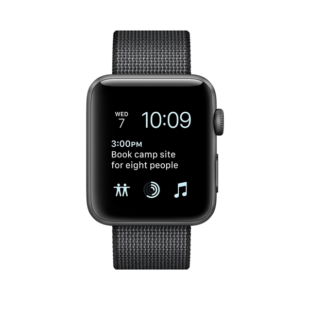 اپل واچ نسل2 اسپورت گری کیس نایلون بند مشکی 38mm
