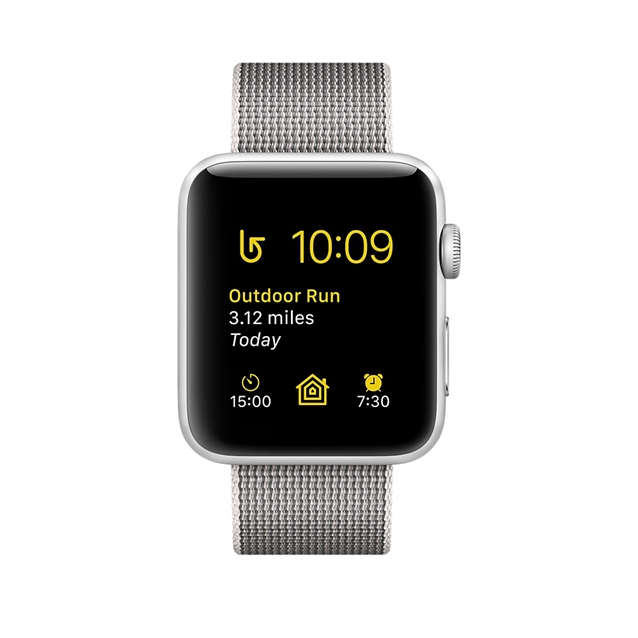 اپل واچ نسل2 اسپورت سیلور کیس نایلون بند سفید42mm