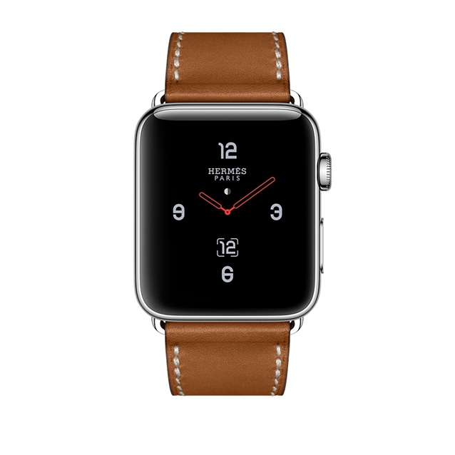واچ سری3 هرمس 42mm مدل Deployment Buckle قهوه ای سوخته
