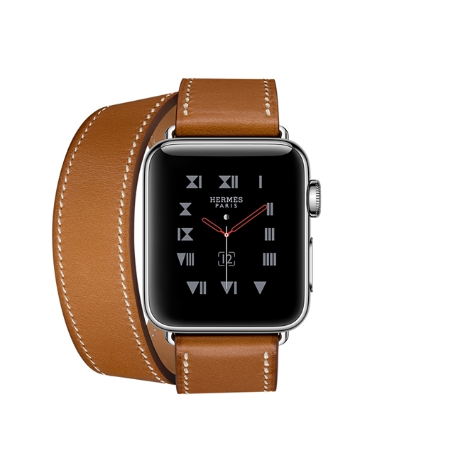 واچ سری3 هرمس 38mm مدل Leather Double Tour صورمه ای