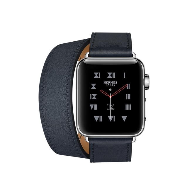 واچ سری3 هرمس 38mm مدل Leather Double Tour صورمه ای