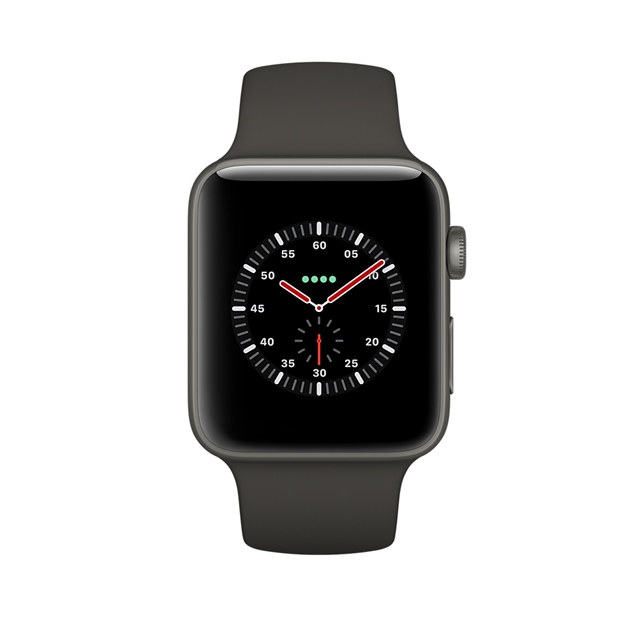 اپل واچ نسل3 سرامیک کیس اسپورت بند مشکی38mm
