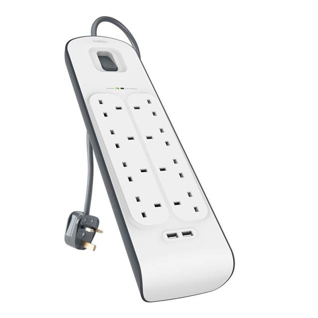 محافظ خروجی برق 8 تایی + دو خروجی USB بلکین