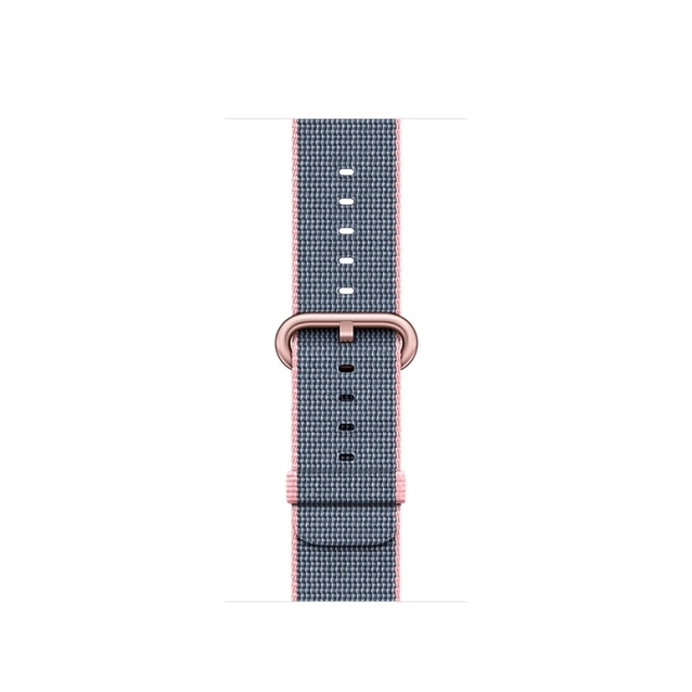اپل واچ نسل2 اسپورت رزگلد کیس نایلون بند صورتی/ آبی 38mm  