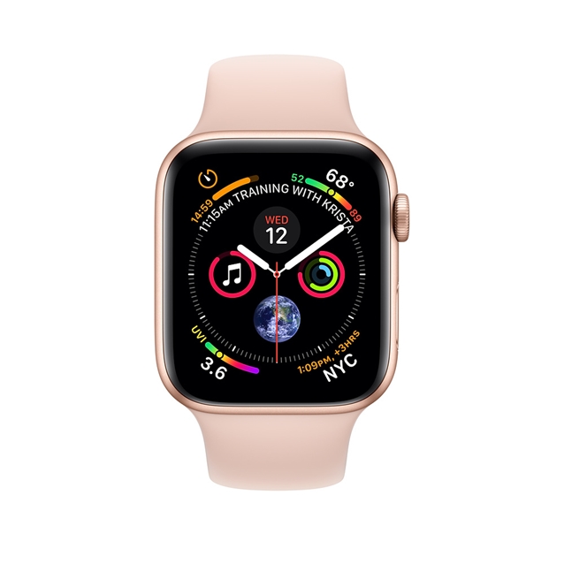 اپل واچ 4 آلومینیوم گلد اسپورت بند صورتی 44mm