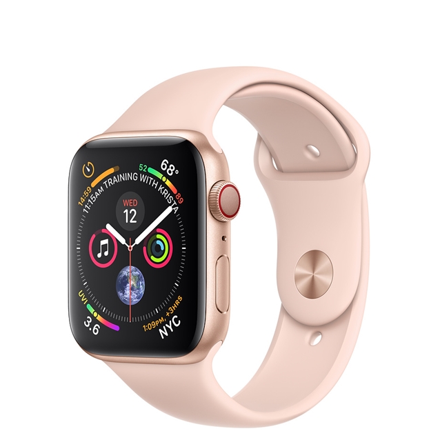 اپل واچ 4 سلولار آلومینیوم گلد اسپورت بند صورتی 40mm
