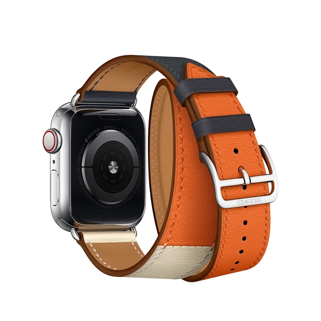 اپل واچ 4 هرمس دو دور بند نارنجی 40mm