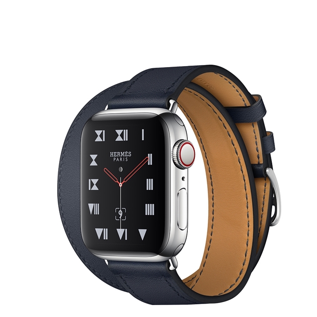 اپل واچ 4 هرمس دو دور بند سورمه ای 40mm
