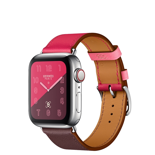اپل واچ 4 هرمس تک بند صورتی/بنفش 40mm