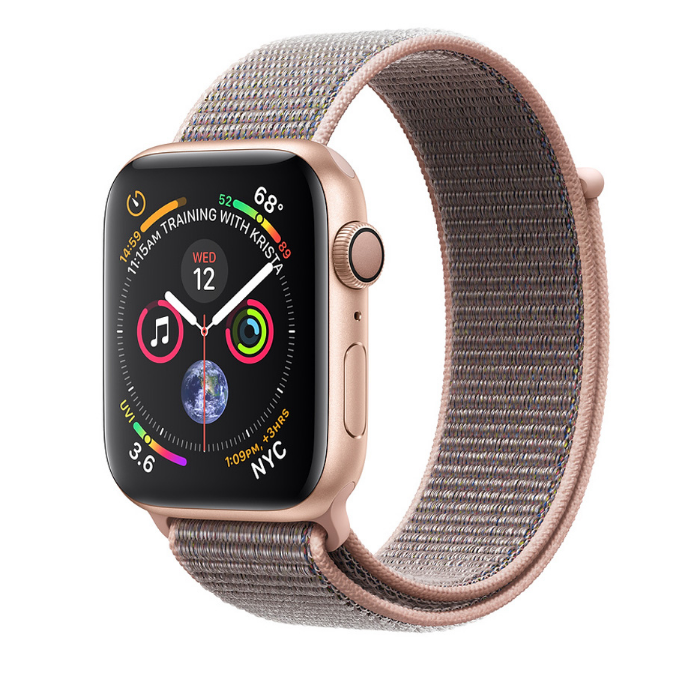 اپل واچ 4 آلومینیوم گلد اسپورت لوپ بند صورتی 44mm