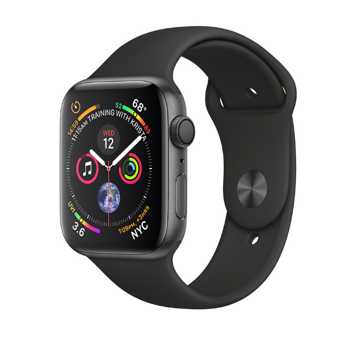 اپل واچ 4 آلومینیوم گری اسپورت بند مشکی 44mm