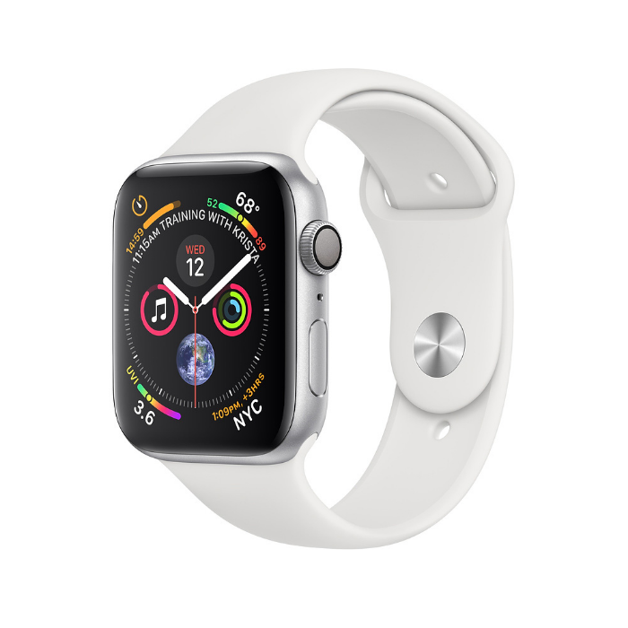 اپل واچ 4 آلومینیوم سیلور اسپورت بند سفید 40mm