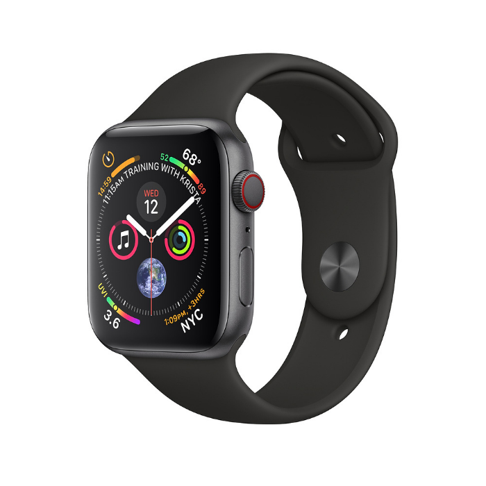 اپل واچ 4 سلولار آلومینیوم گری اسپورت بند مشکی 40mm