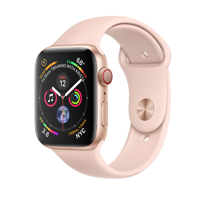 اپل واچ 4 سلولار آلومینیوم گلد اسپورت بند صورتی 44mm