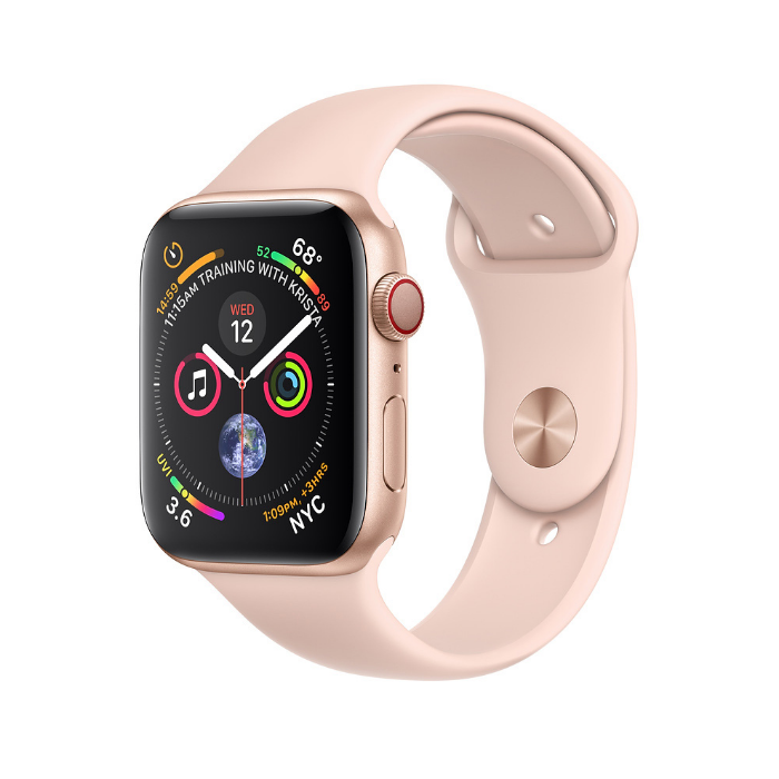 اپل واچ 4 سلولار آلومینیوم گلد اسپورت بند صورتی 40mm