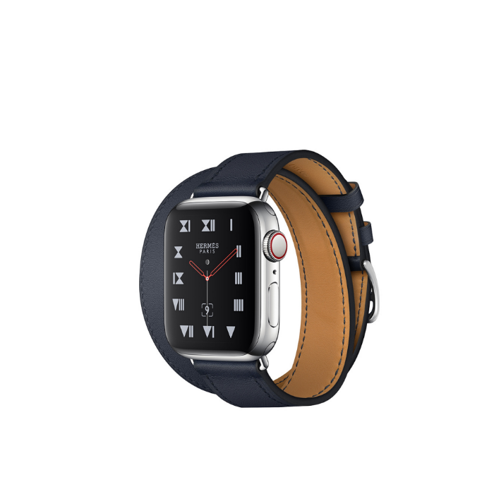 اپل واچ 4 هرمس دو دور بند سورمه ای 40mm
