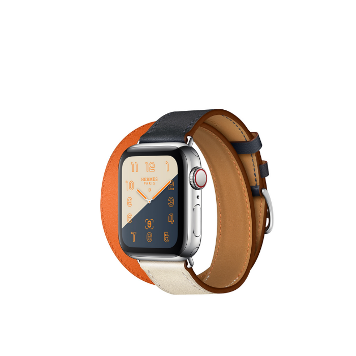 اپل واچ 4 هرمس دو دور بند نارنجی 40mm