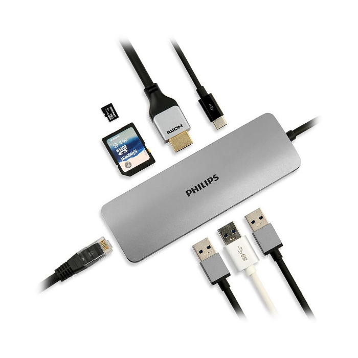 تبدیل USB-C مولتی پورت فیلیپس مدل SWR1608B/93