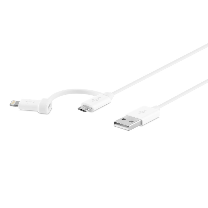 تبدیل USB به میکرو USB و لایتنینگ بلکین 1متری