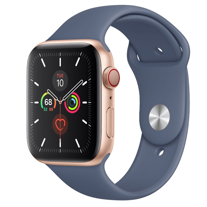 اپل واچ 5 سلولار آلومینیومی گلد اسپورت بند 44mm
