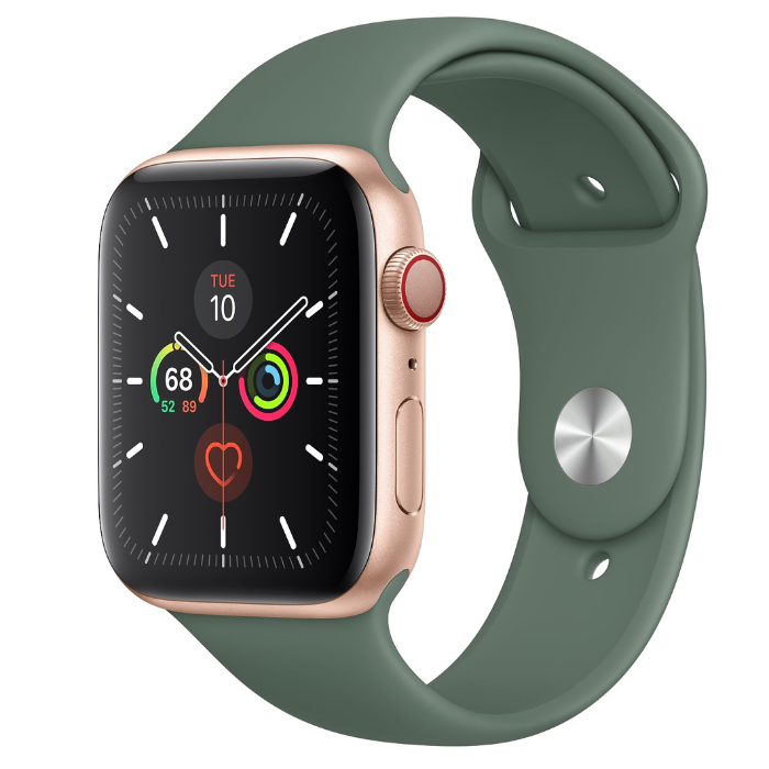 اپل واچ 5 سلولار آلومینیومی گلد اسپورت بند 44mm