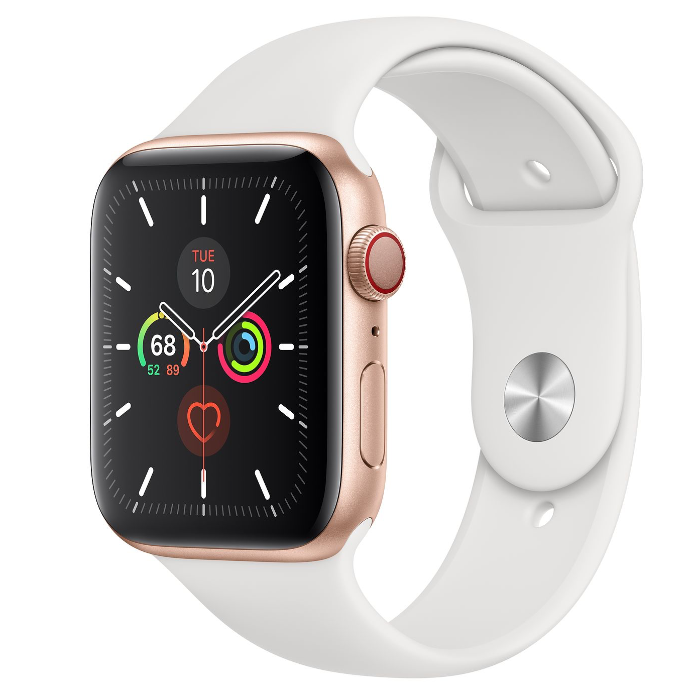 اپل واچ 5 سلولار آلومینیومی گلد اسپورت بند 44mm