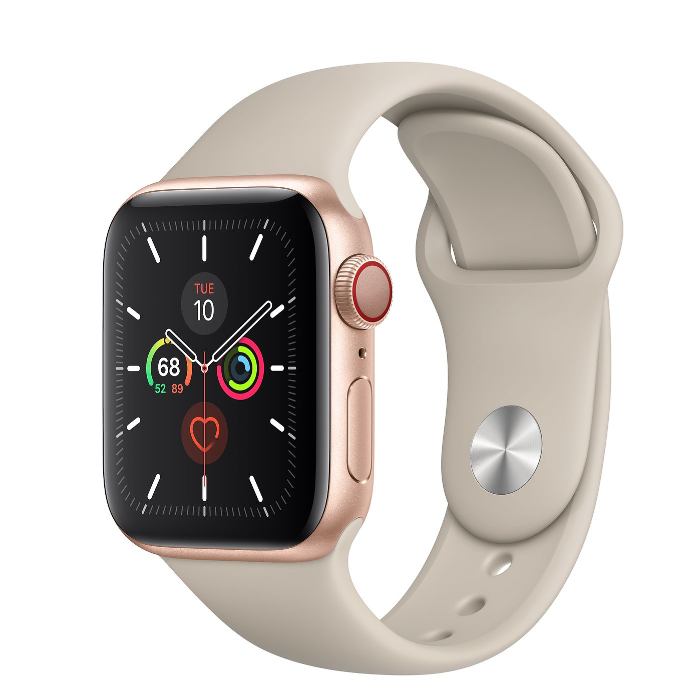 اپل واچ 5 سلولار آلومینیومی گلد اسپورت بند 40mm