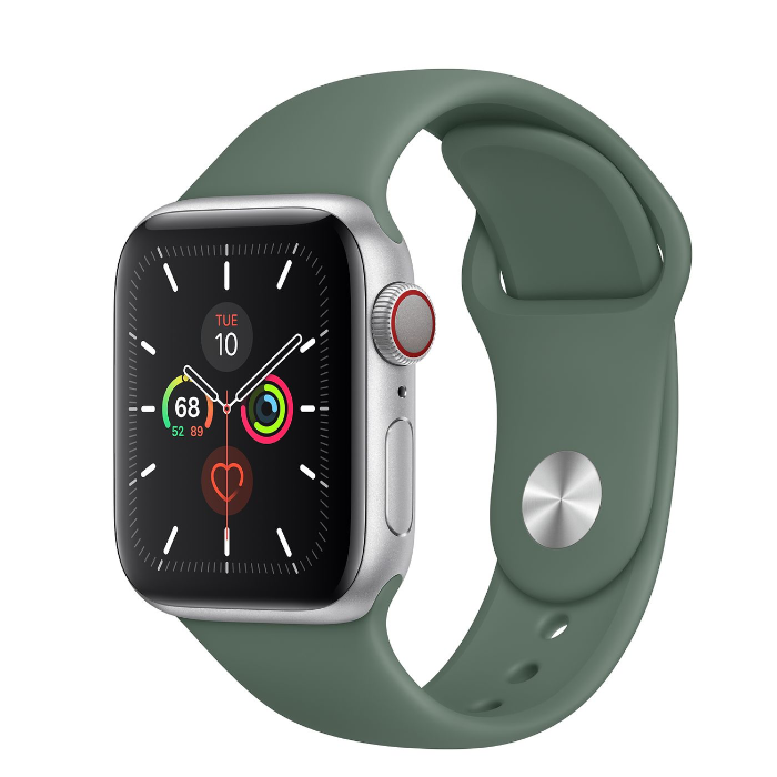 اپل واچ 5 سلولار آلومینیومی سیلور اسپورت بند 40mm
