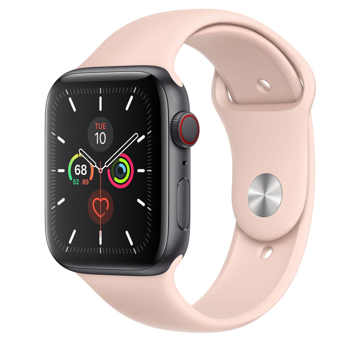 اپل واچ 5 سلولار آلومینیومی مشکی اسپورت بند 44mm