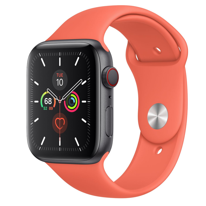 اپل واچ 5 سلولار آلومینیومی مشکی اسپورت بند 44mm