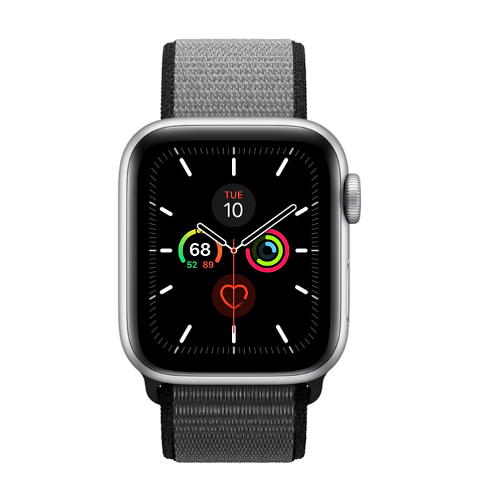 اپل واچ 5 سلولار آلومینیومی سیلور اسپورت لوپ 40mm