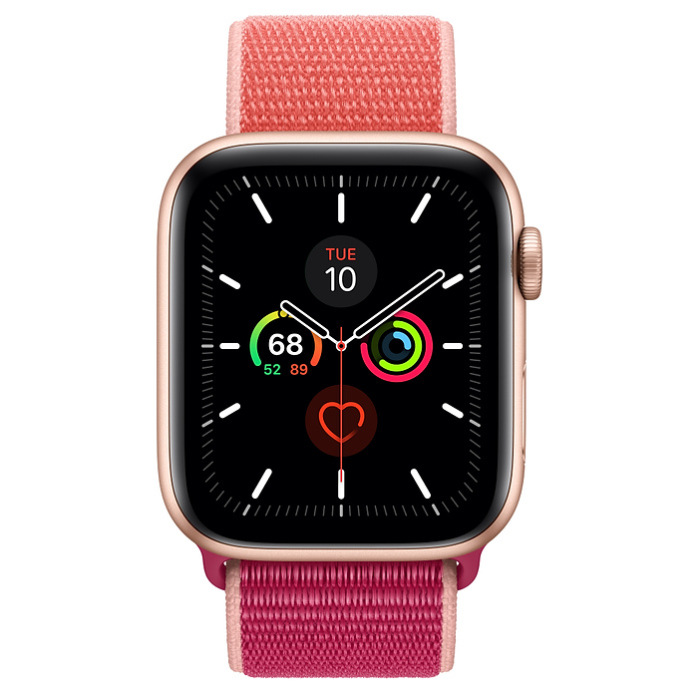 اپل واچ 5 آلومینیومی گلد اسپورت لوپ بند 44mm
